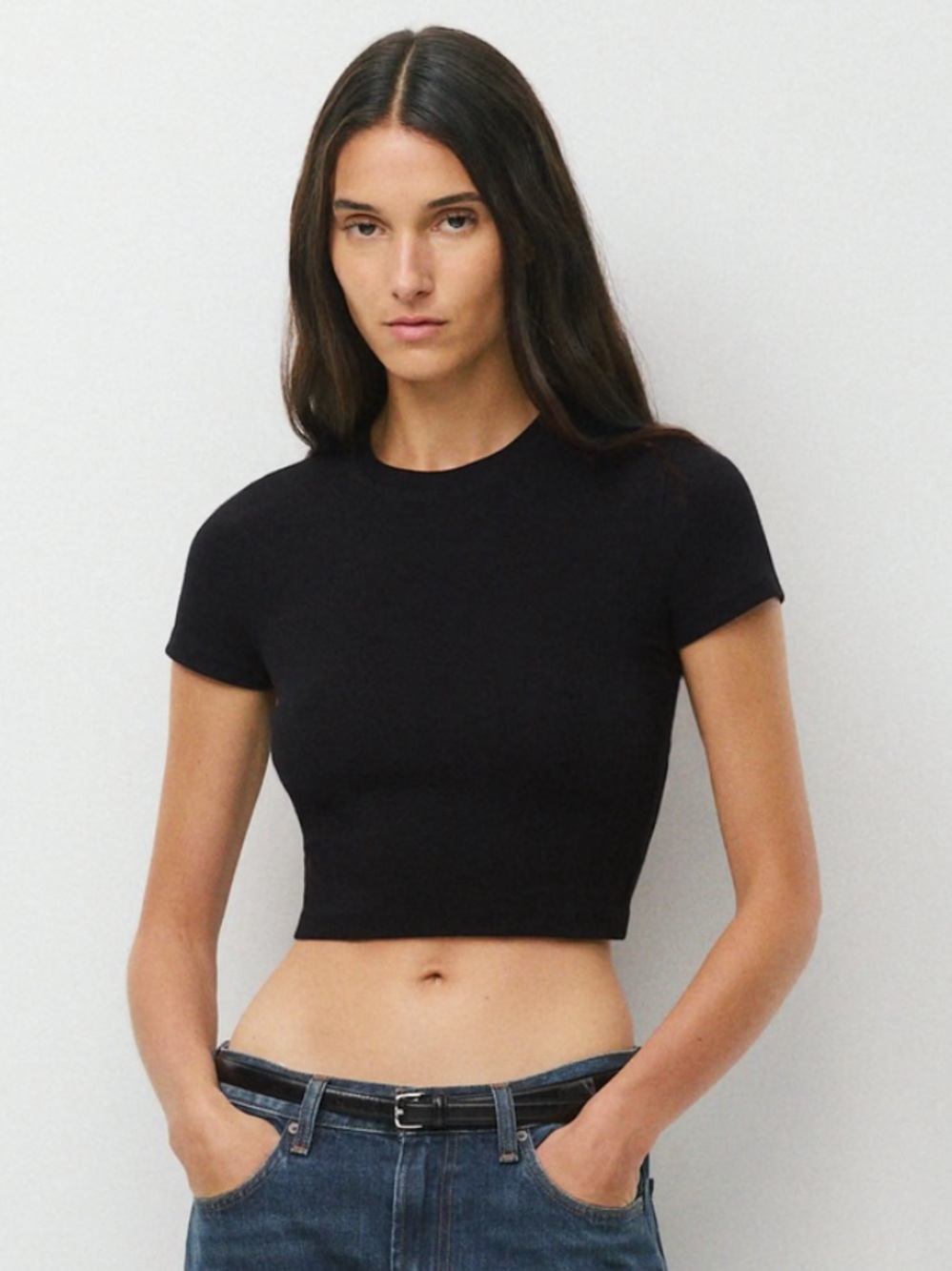 aritzia // rib tune waist tshirt